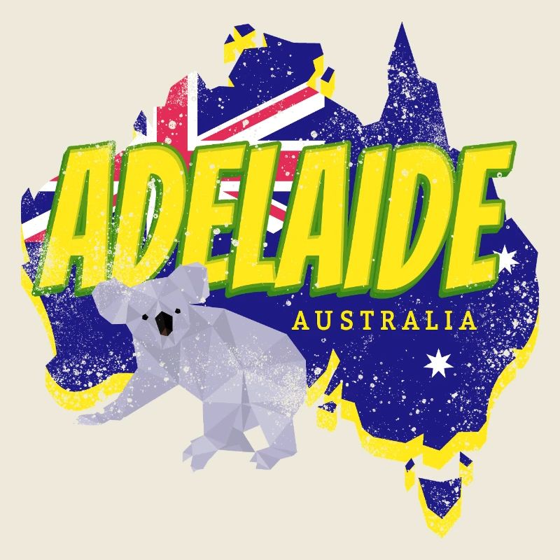 Souvenir de coala rétro et drapeau d’Adélaïde, Australie