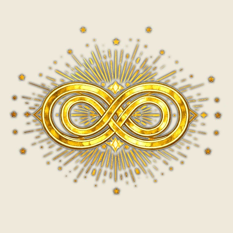 Golden Infinity Symbol and Starshards
