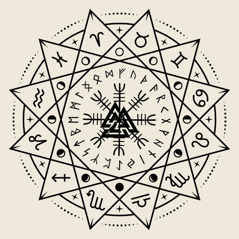 Geometric mountain mandala