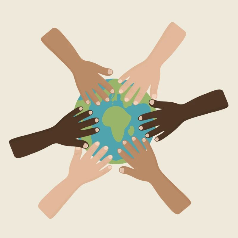 Global Hands Around Earth