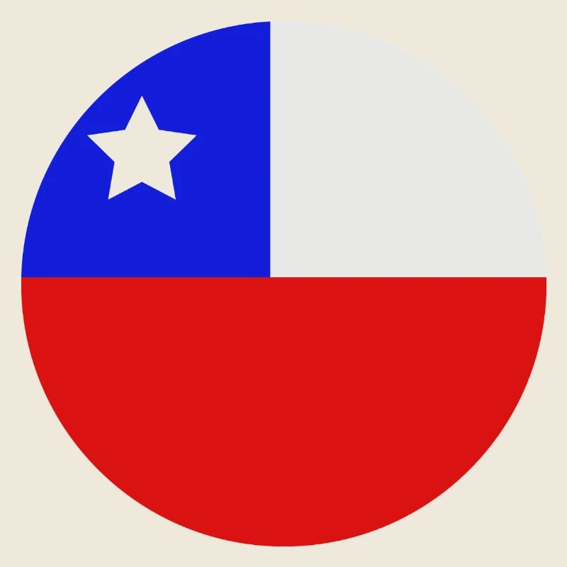 Round Chilean flag