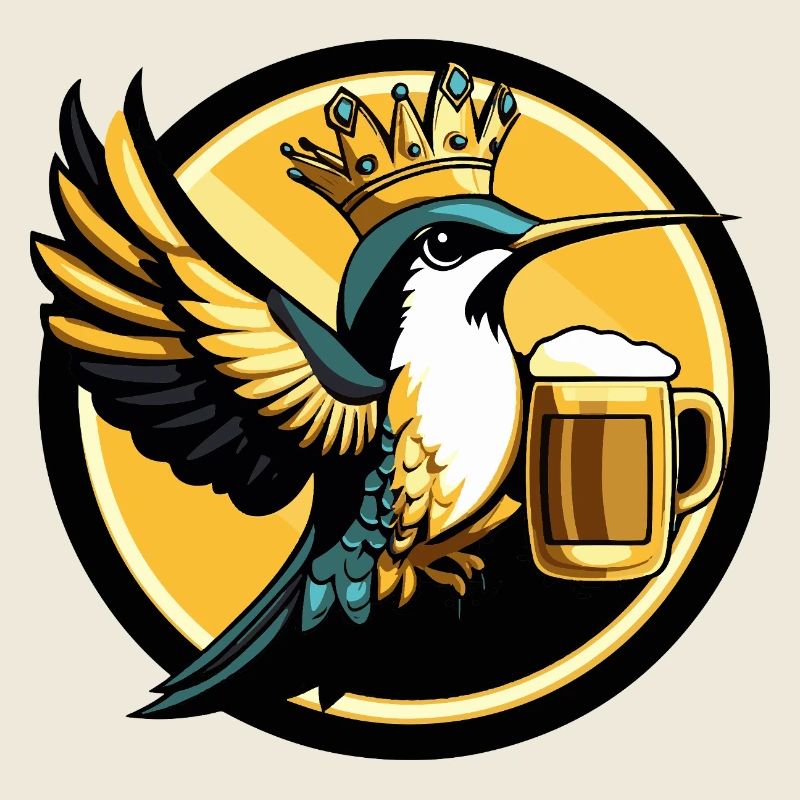 Kolibri Vogel Bier Lustig