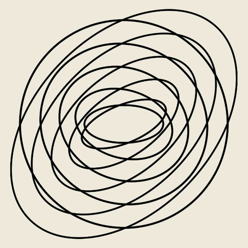 Cercle spiral abstrait enroulé