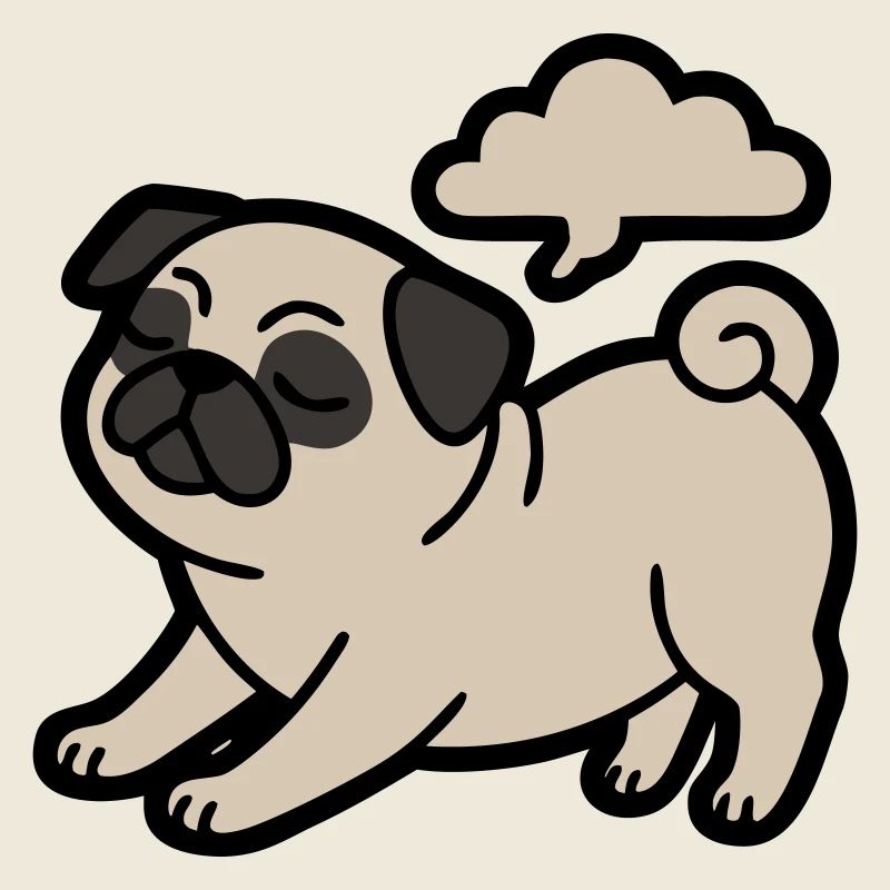 farting pug dog funny