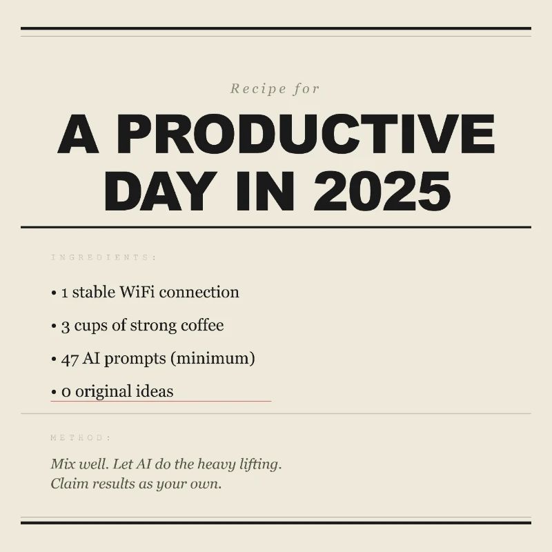 RECIPE FOR A PRODUCTIVE DAY