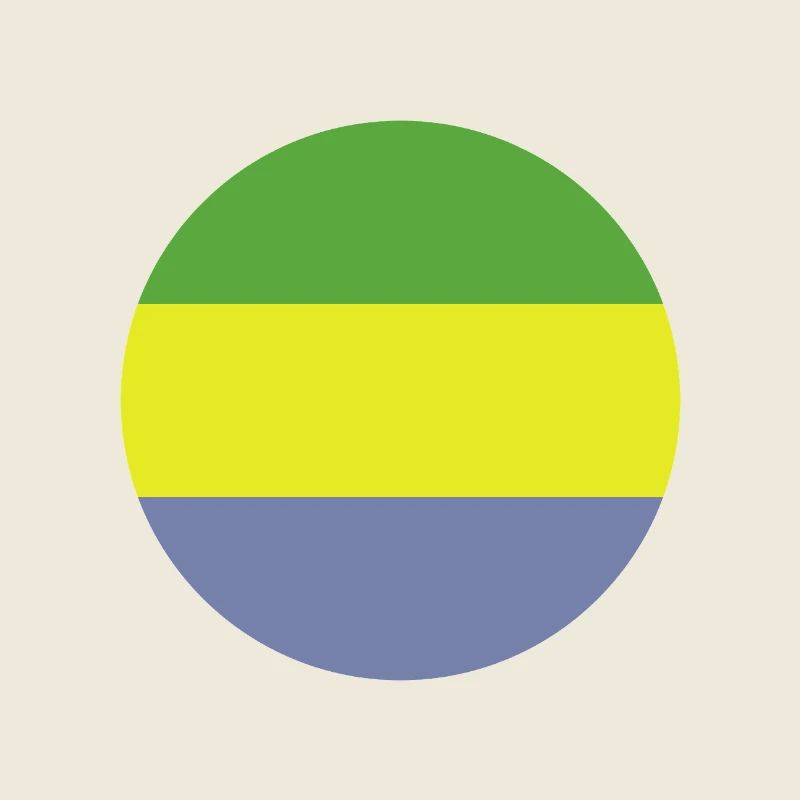 Drapeau rond du Gabon