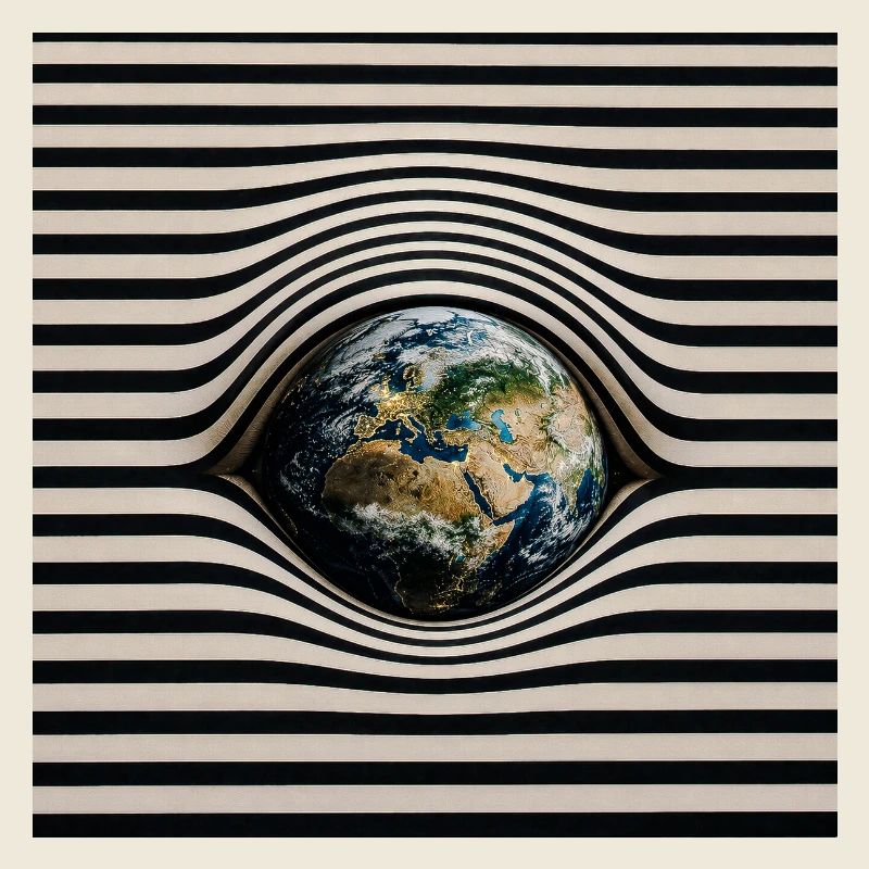 Earth in Optical Wave Pattern
