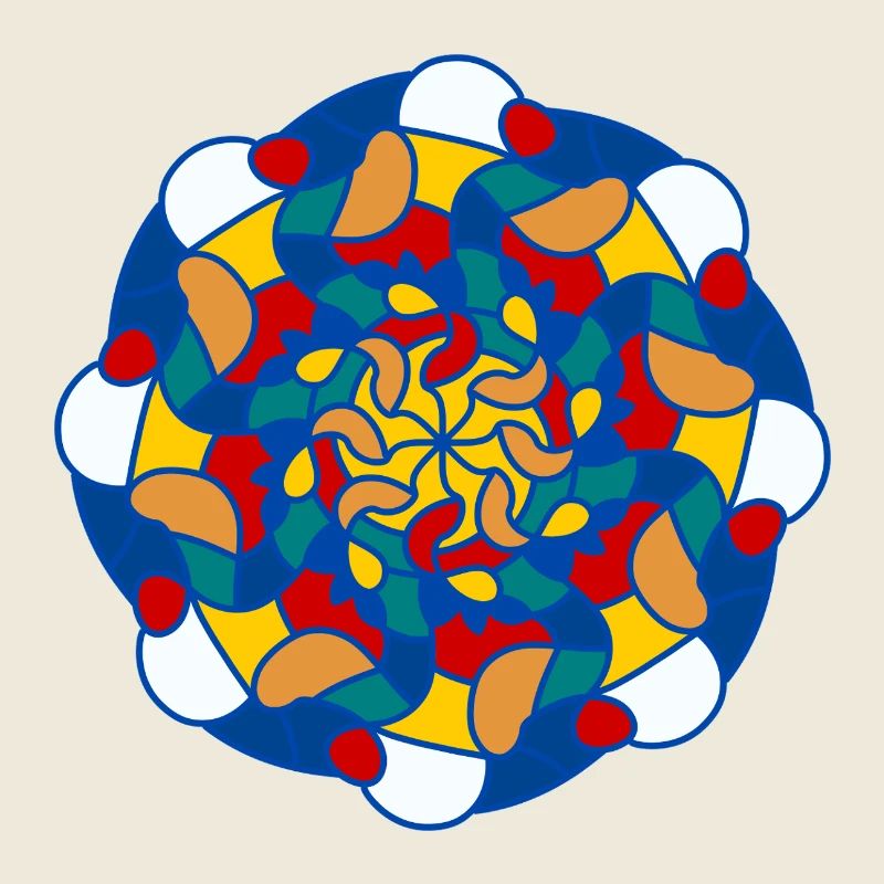 Mandala éclatant kaleidoscope