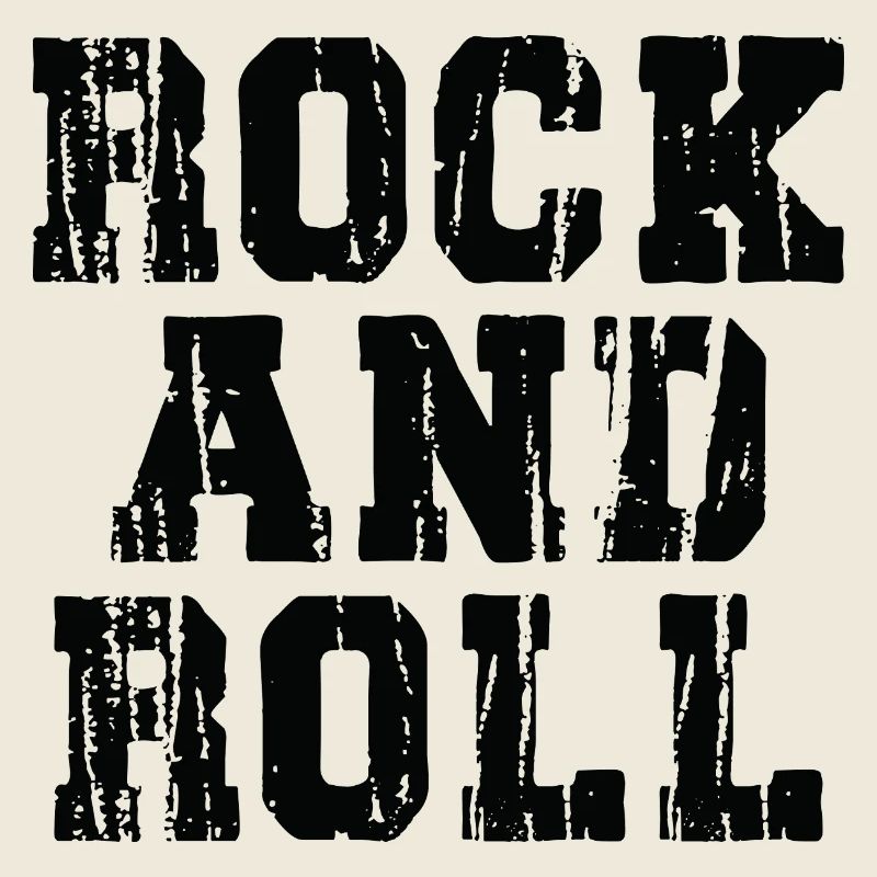 Rock and Roll Typographie Audacieuse et Usée