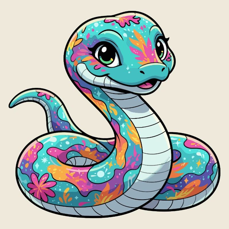 Colorful Flower Snake