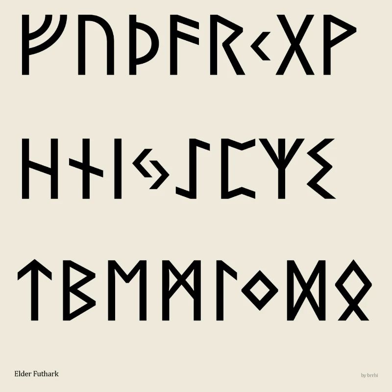 Elder Futhark (schwarz)