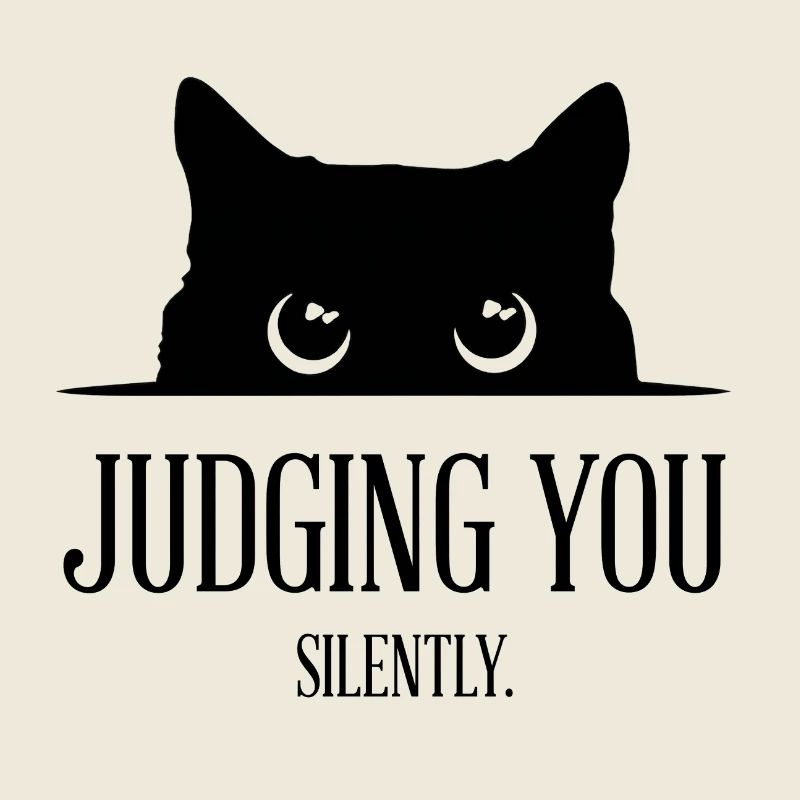 Black Cat Judging You Silently