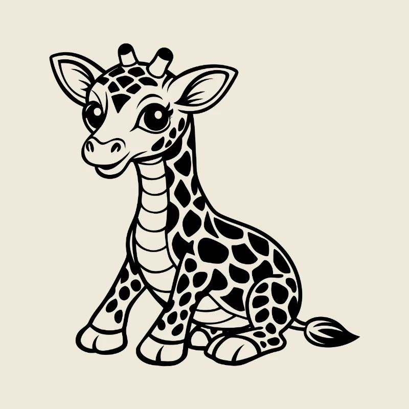 De jolies bébés girafes