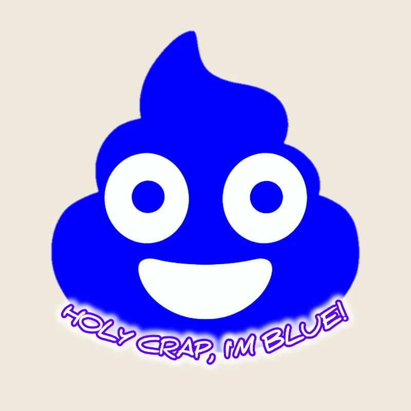 Éclat bleu des crottes