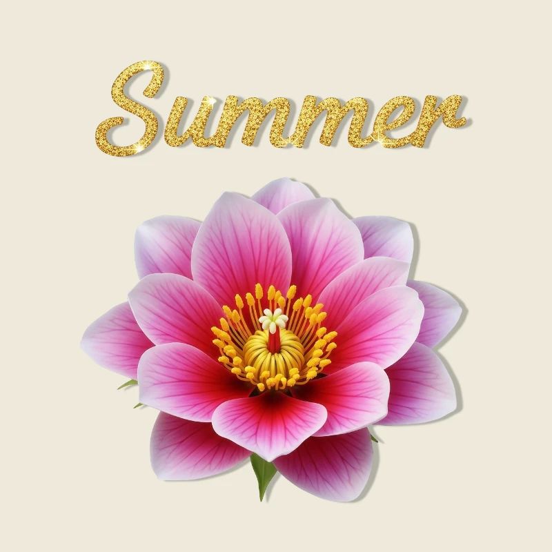 Lettrage en or de la Fleur d’été