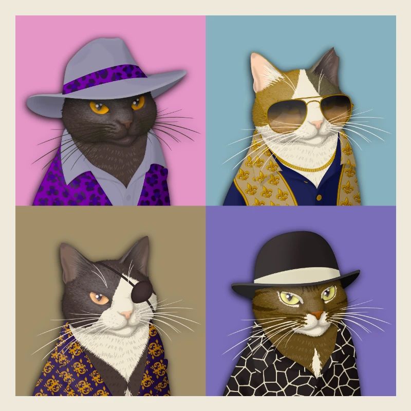 Badass Cat Quartet