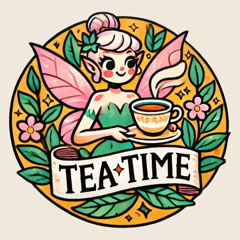 Feen-Tee-Zeit-Illustration