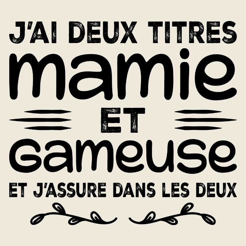 Zwei Titel Granny Gameuse | Geek | Großmutter