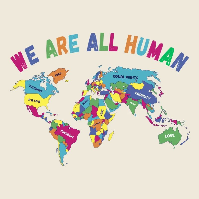 LGBT Pride Month World Map, We are all human