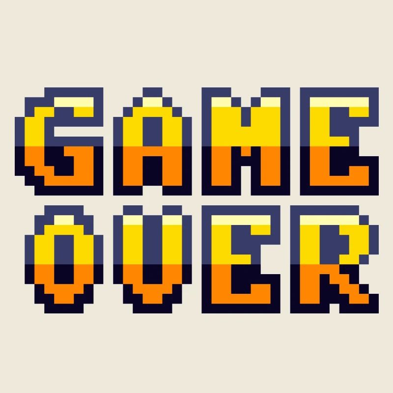 Game Over retrogaming vintage pixels