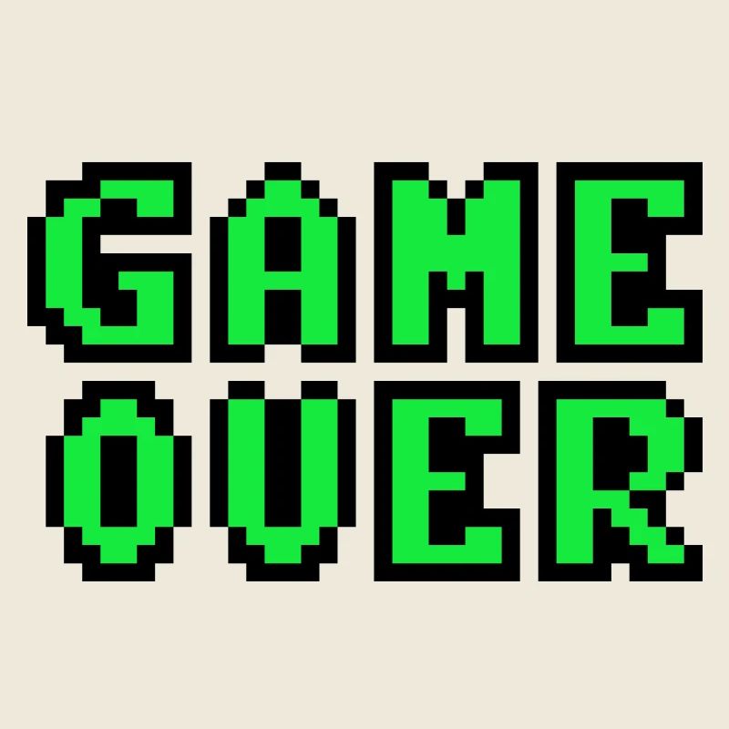 Game Over retrogaming vintage pixels