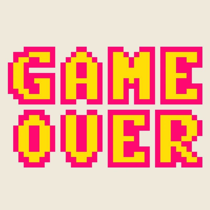 Game Over retrogaming vintage pixels