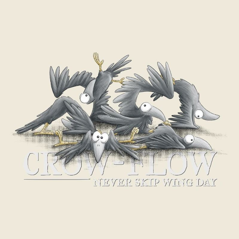 Crow Flow! Yoga Vibes Ravens, Mindful Workout Crow