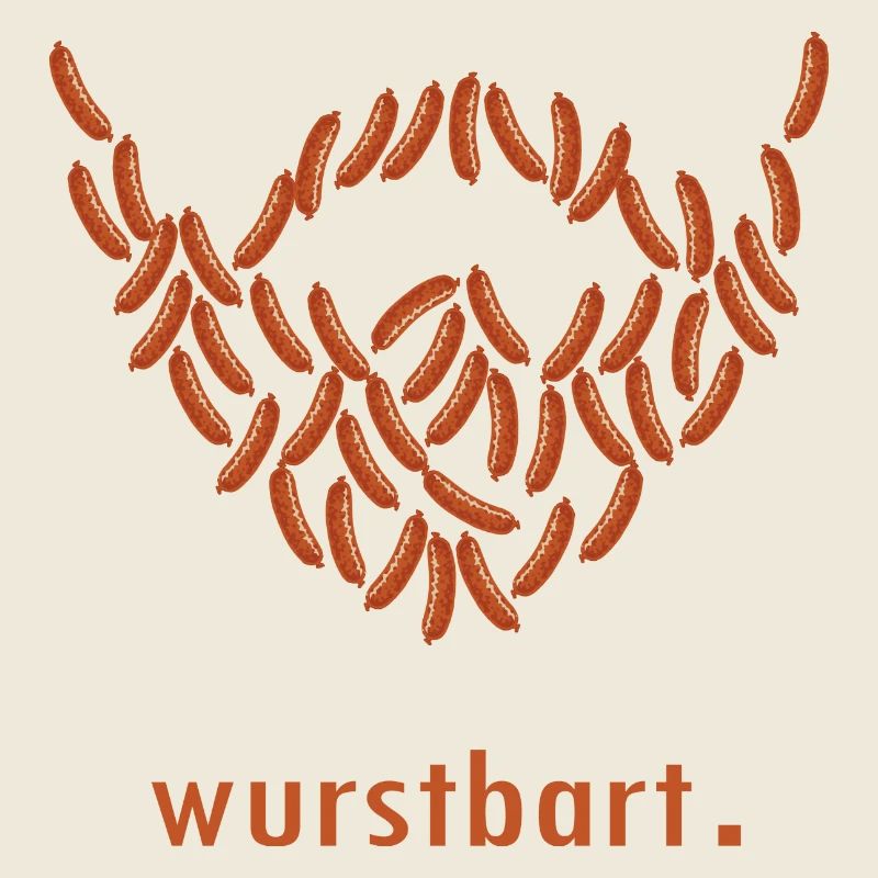 wurstbart - lustiges Bart Motiv aus Wurst
