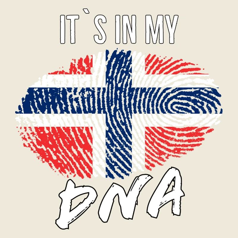 Empreinte génétique de la Norvège avec drapeau