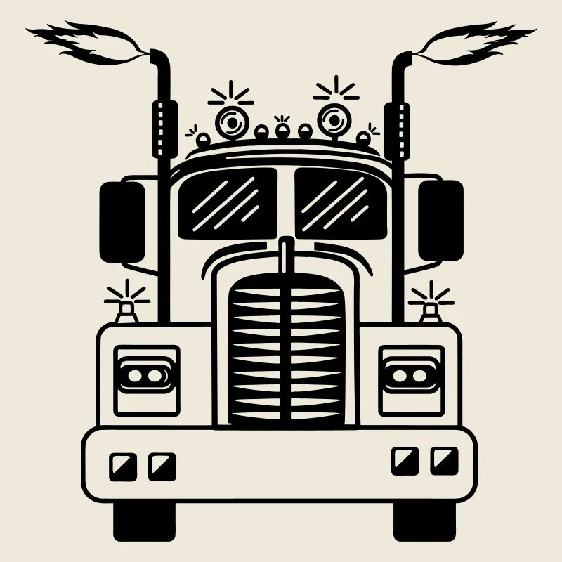 Camion camion avec incendie