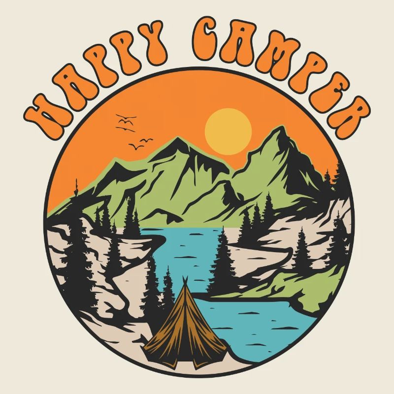 Glücklicher Camper