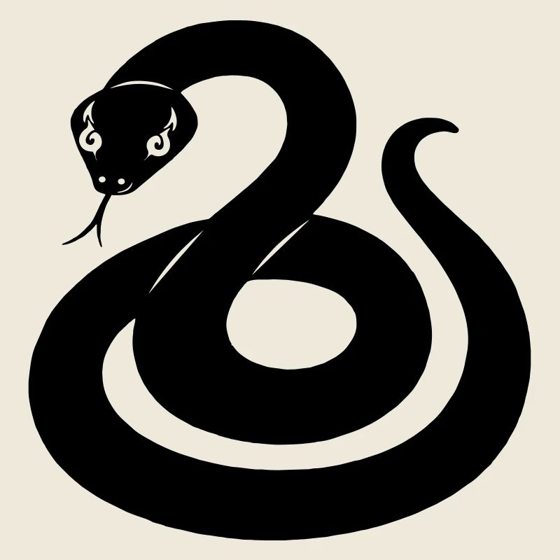 Figure d’ombre de serpent du zodiaque chinois