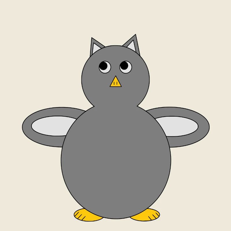 Niedliche graue Eule - Geschenkidee