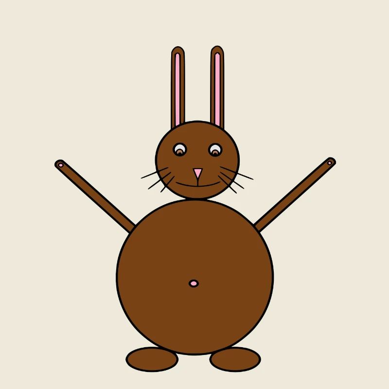 Brown Cute Bunny - Gift Idea