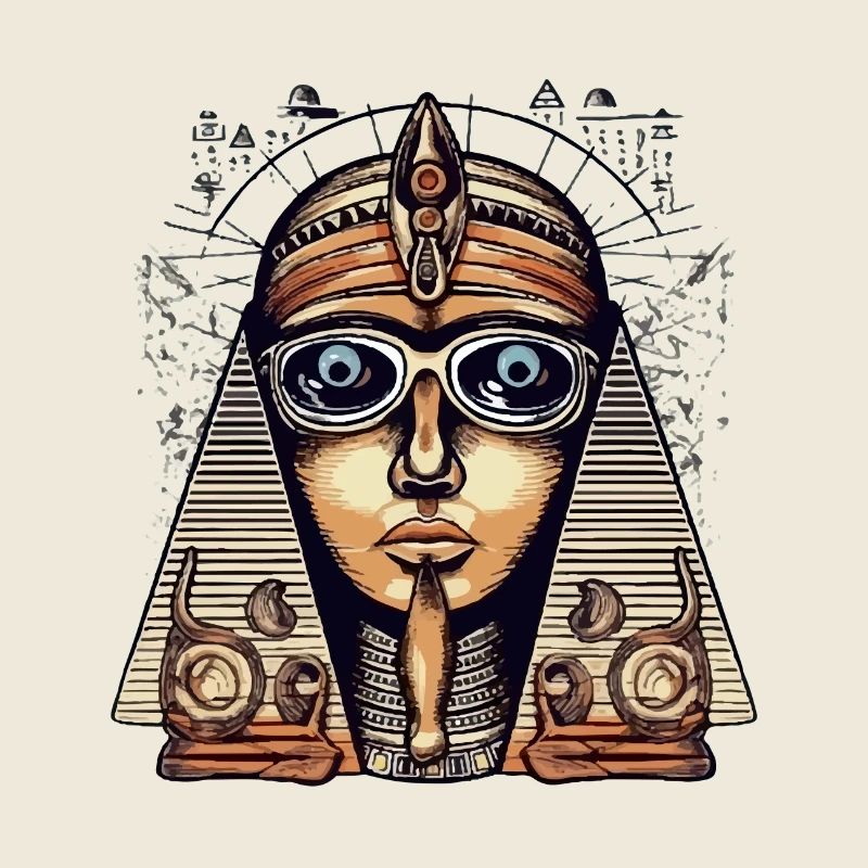 Jafi die Sphinx mit Brille