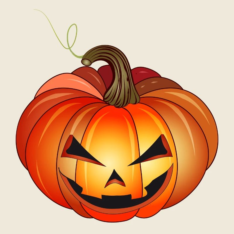 Orange drôle Halloween Pumpkin Face