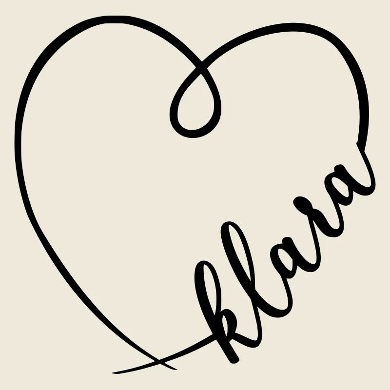 Klara Nom Calligraphie Coeur