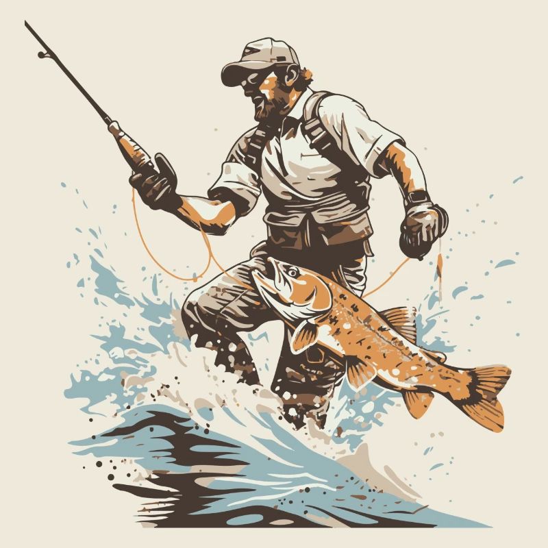 Pêche Pêche Excursion Poisson Lac Canne à pêche pêcheur