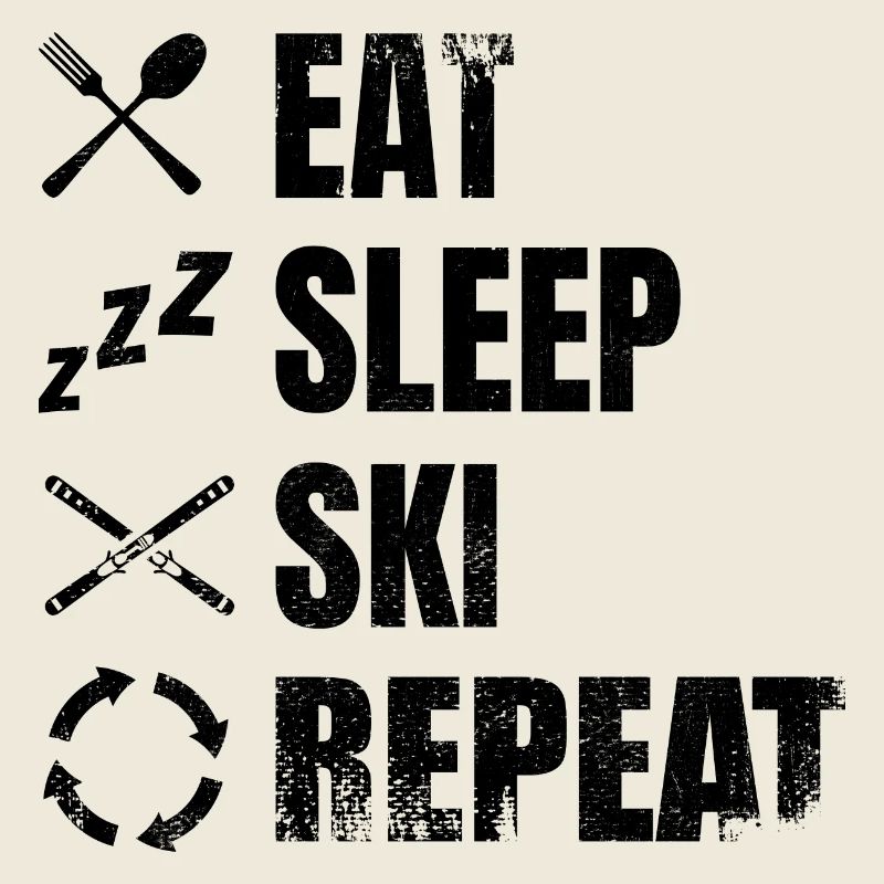 Routine des amateurs de ski