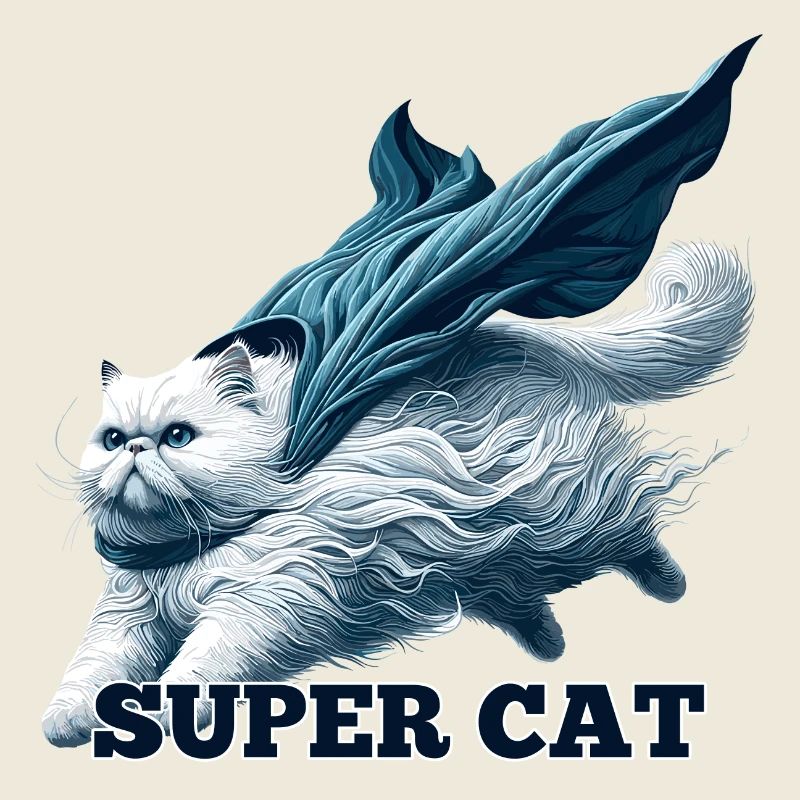 Super chat persan blanc chat persan cadeau