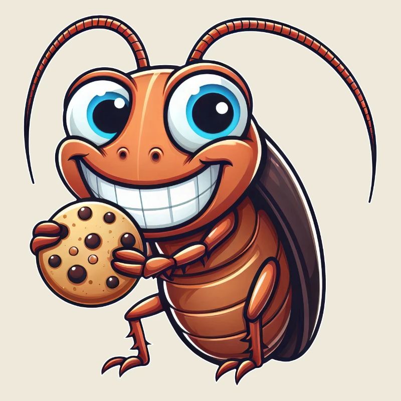 Drôle Cookie cafard Dessert sucré Bande dessinée