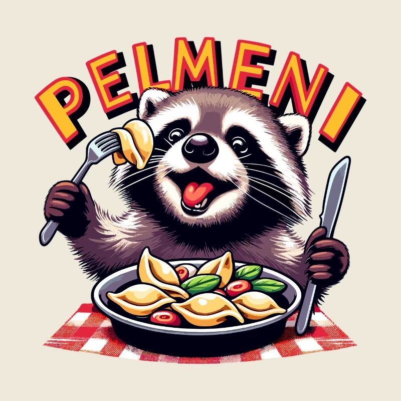 Pelmeni Waschbär süß Geschenk