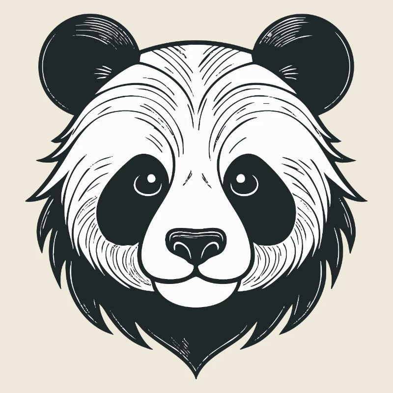 Illustration de panda avec une expression ludique