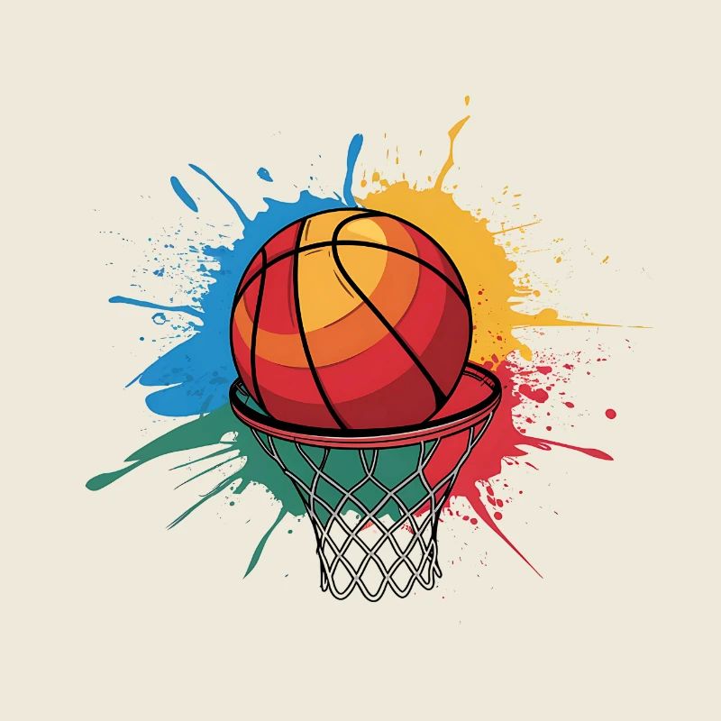 Bunte Basketball Tie Dye Farbe Splash Hoop Net
