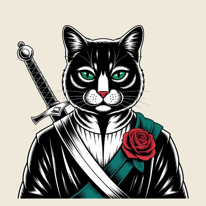 Die Samurai-Katze, die Bushido-Katze