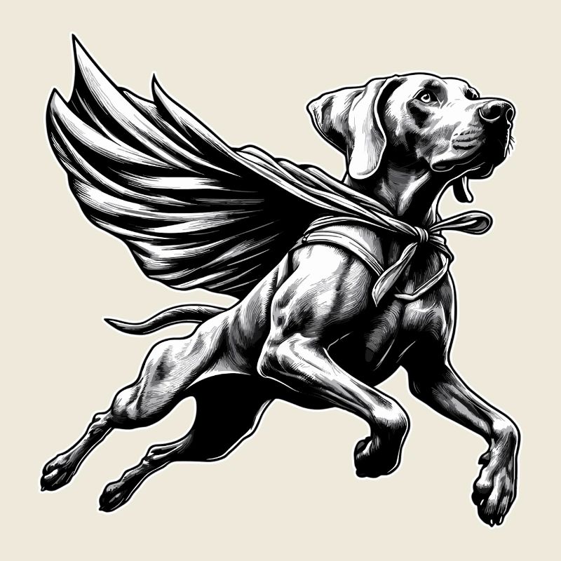 Super chien braque de Weimar Weimi Cape Cape cadeau