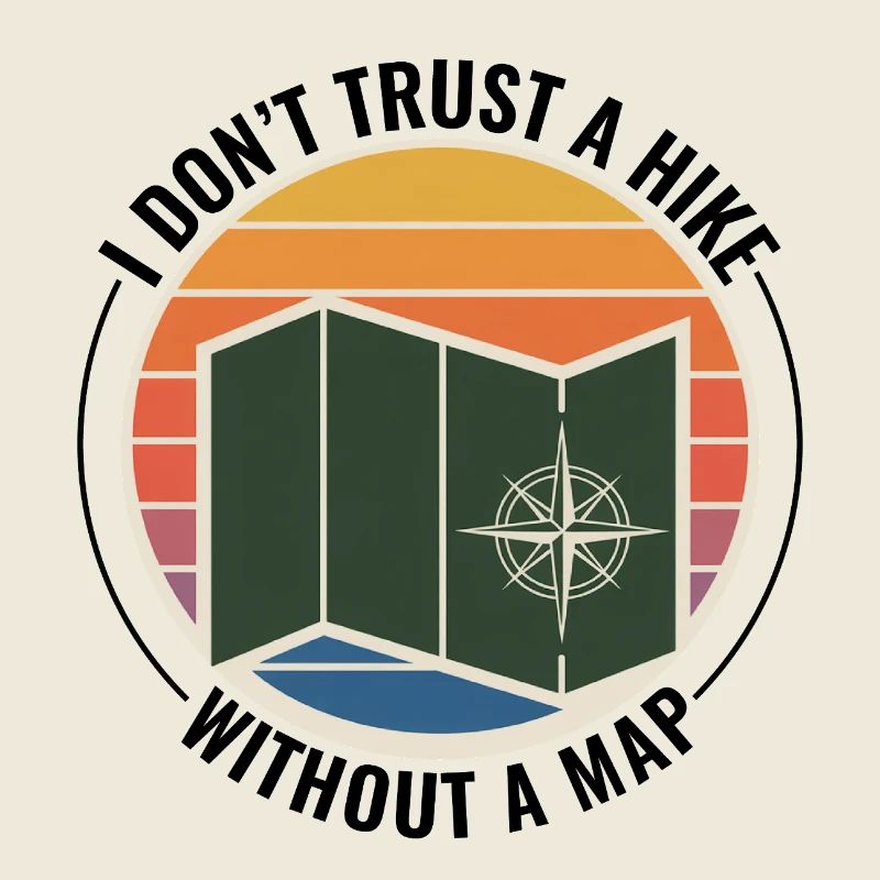GIS Map Compass Retro Adventure Outdoor