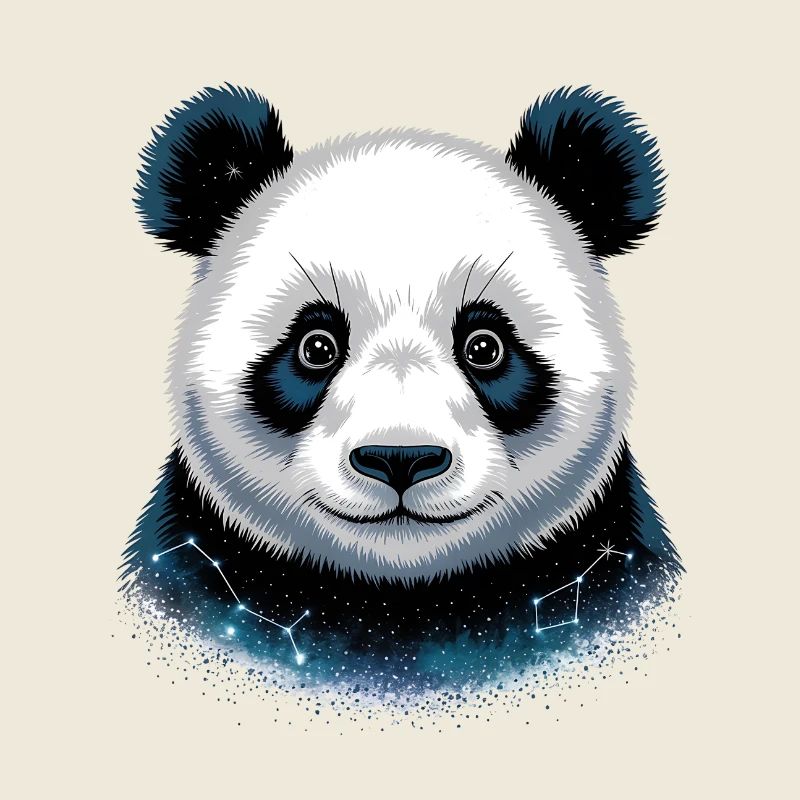 Autocollant Panda mignon
