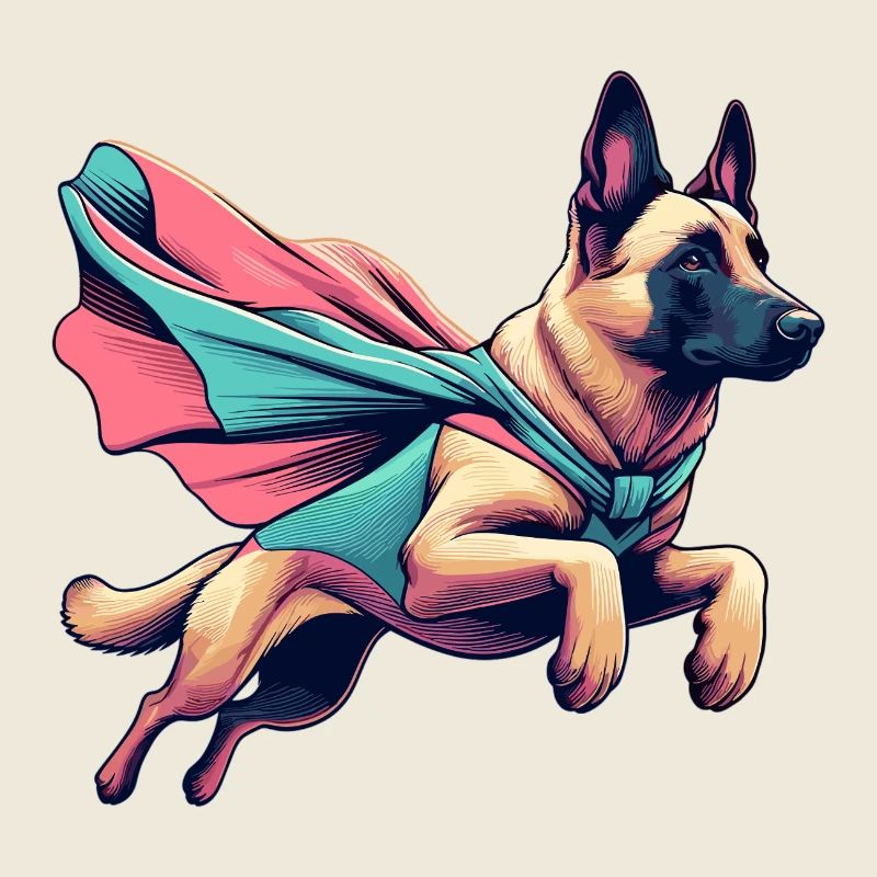 Super Hund Belgischer Schäferhund Cape Geschenk