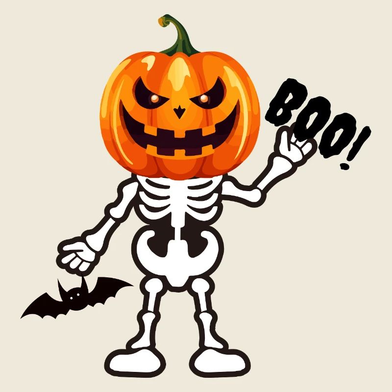 BOO! Pumpkin Skeleton – Funny Halloween Spook